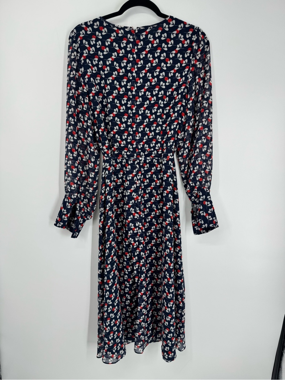 Boden Alba Midi Dress Floral Cotton Smocked A-Line Casual Size 10R - Picture 12 of 15